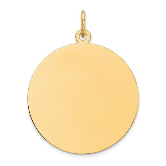 10K Yellow Gold Plain .013 Gauge Circular Engravable Disc Charm,All Products : American Fashion Style Bags On Sale